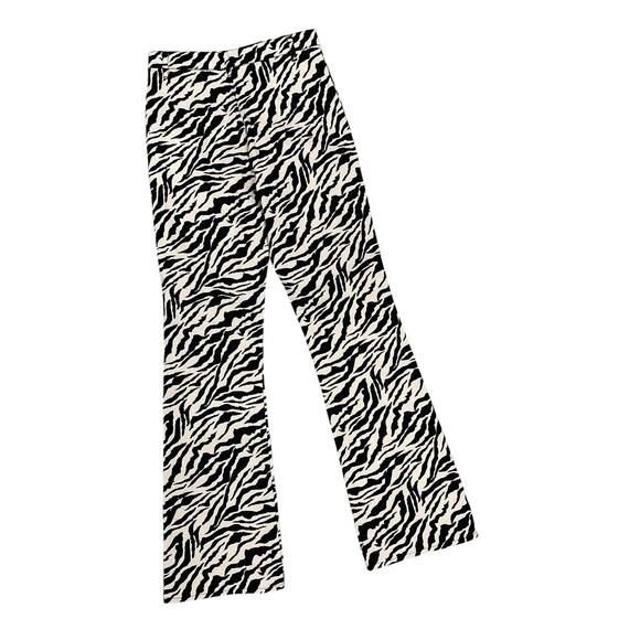 Motel Rocks Zoven Trouser 90s Zebra Flare Pant Size Small NWT - Picture 8 of 9